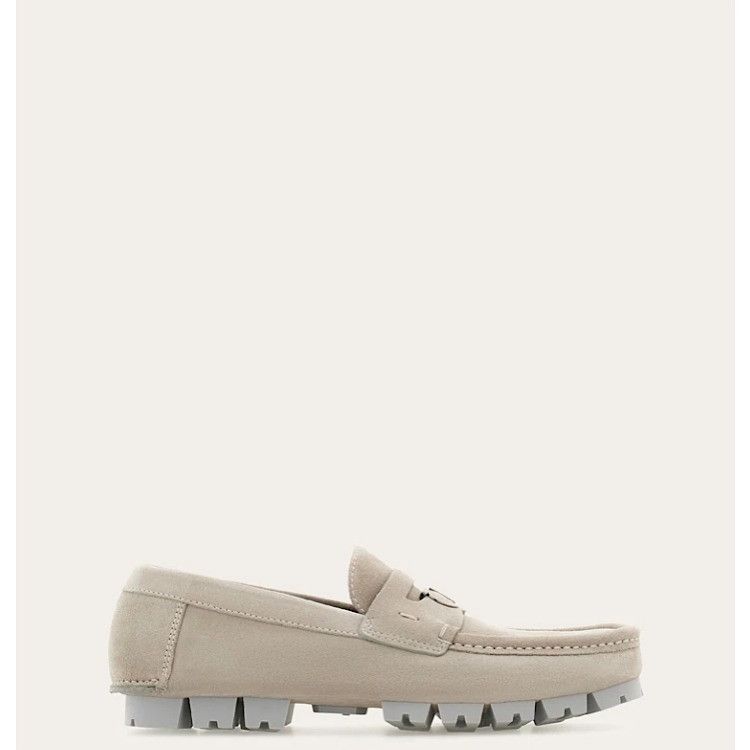 Salvatore Ferragamo o1s1rm0924 Penny Loafers in Taupe Size US 12.5 / EU 45-46 - 1 Thumbnail