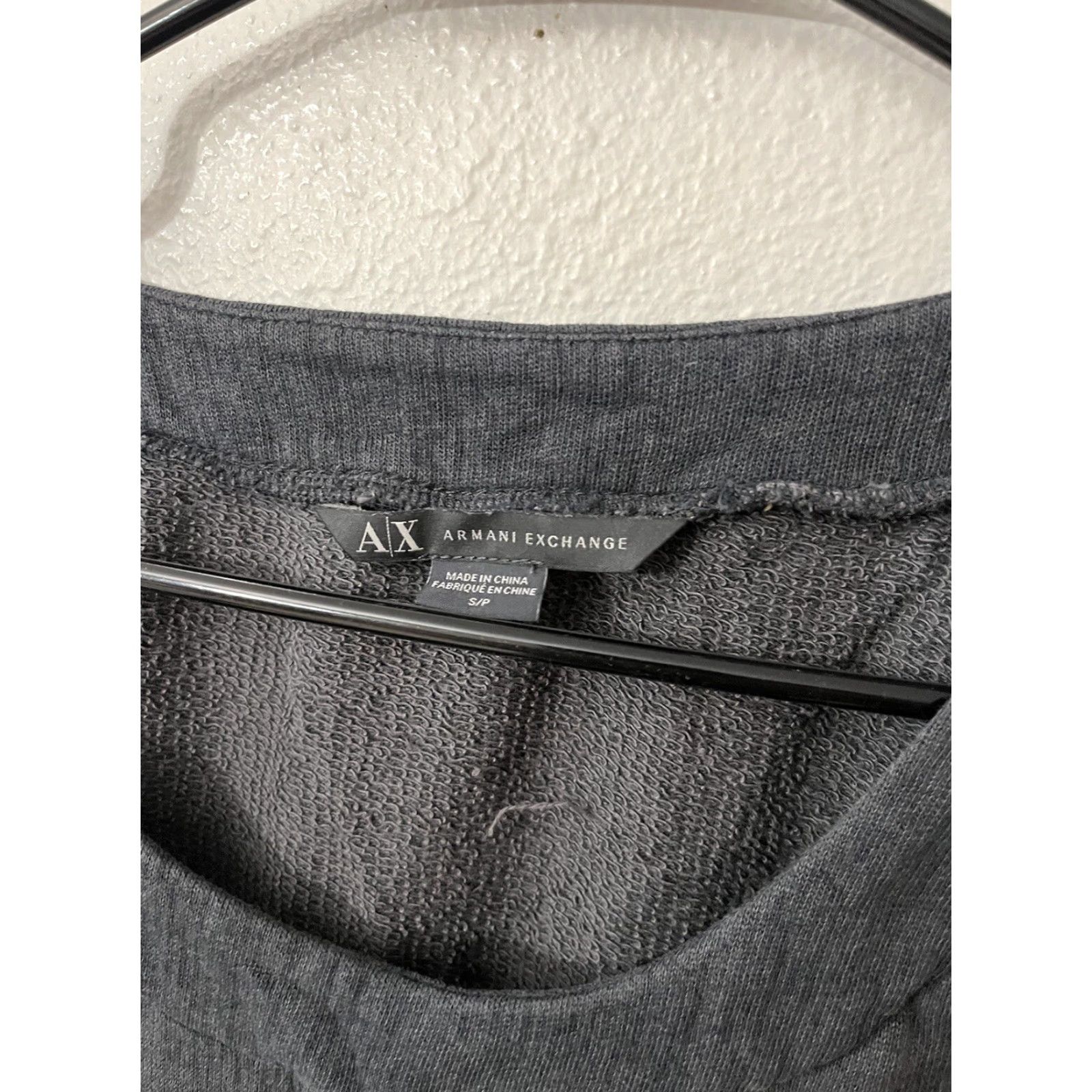 Armani Exchange VINTAGE A/X ARMANI EXCHANGE Cotton Dress Shirt Mini Cap Sleeve Tie Back Embellished Gray S Small Womens Size 28" / US 6 / IT 42 - 3 Thumbnail