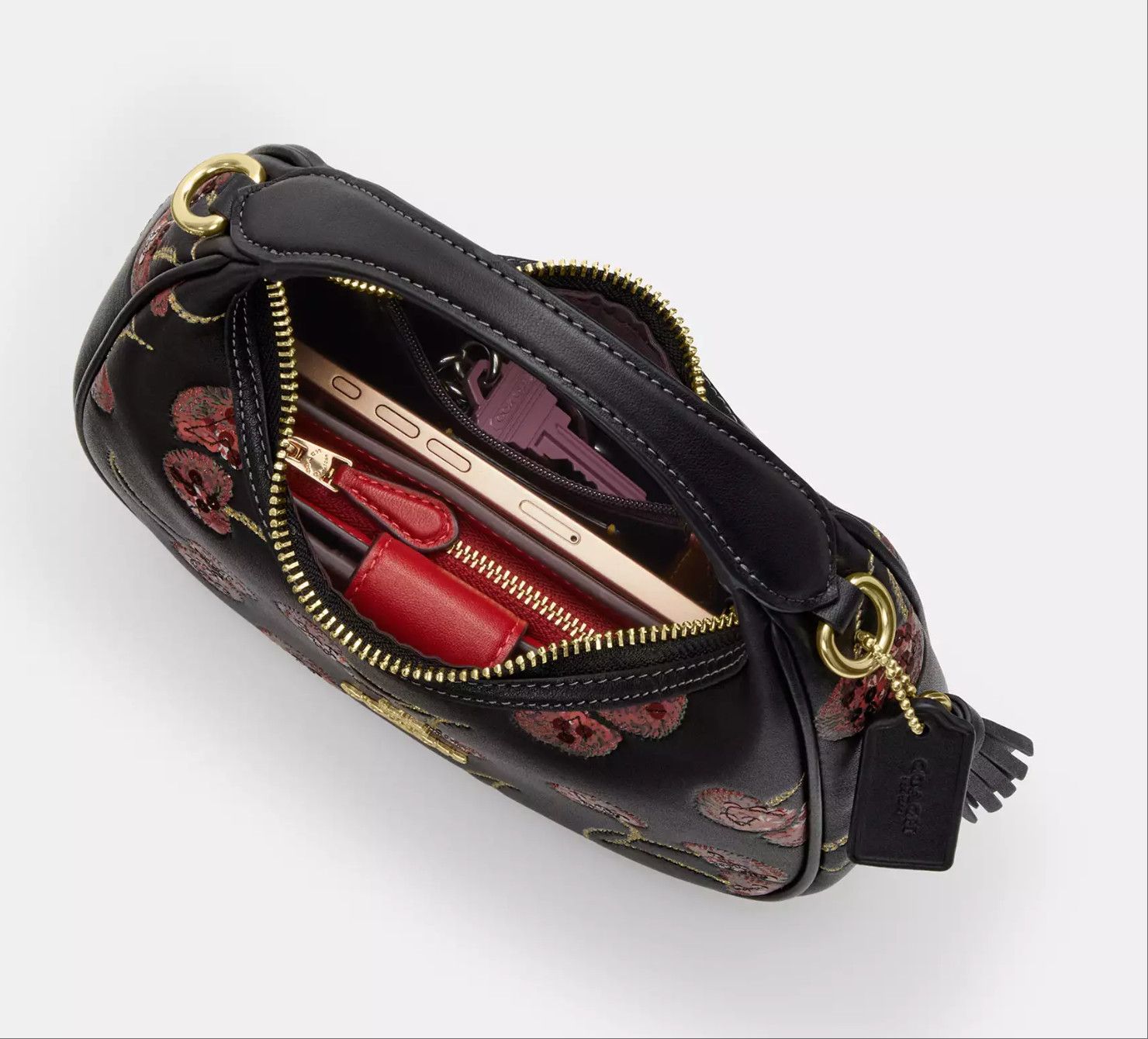 Coach NWT Coach Carmen Mini Crossbody Bag With Cherry Print CCZ22 Size ONE SIZE - 10 Thumbnail