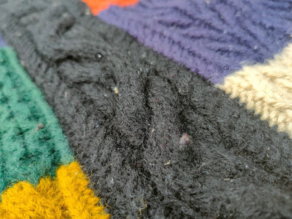 Handmade DL Japan Art Patchwork handmade cable knitwear #S2803T Size US M / EU 48-50 / 2 - 6 Thumbnail