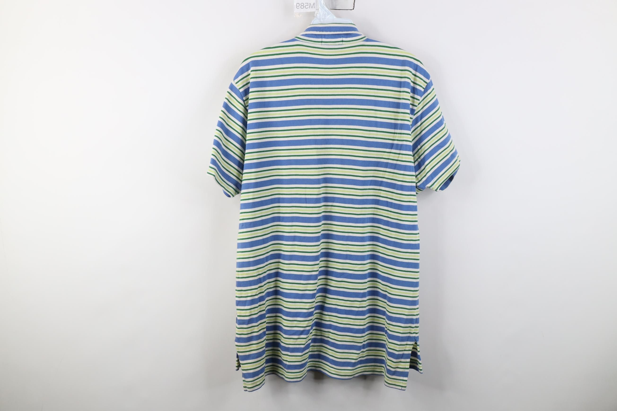 Polo Ralph Lauren Vintage 90s Ralph Lauren Box Logo Striped Knit Golf Polo Size US M / EU 48-50 / 2 - 13 Thumbnail