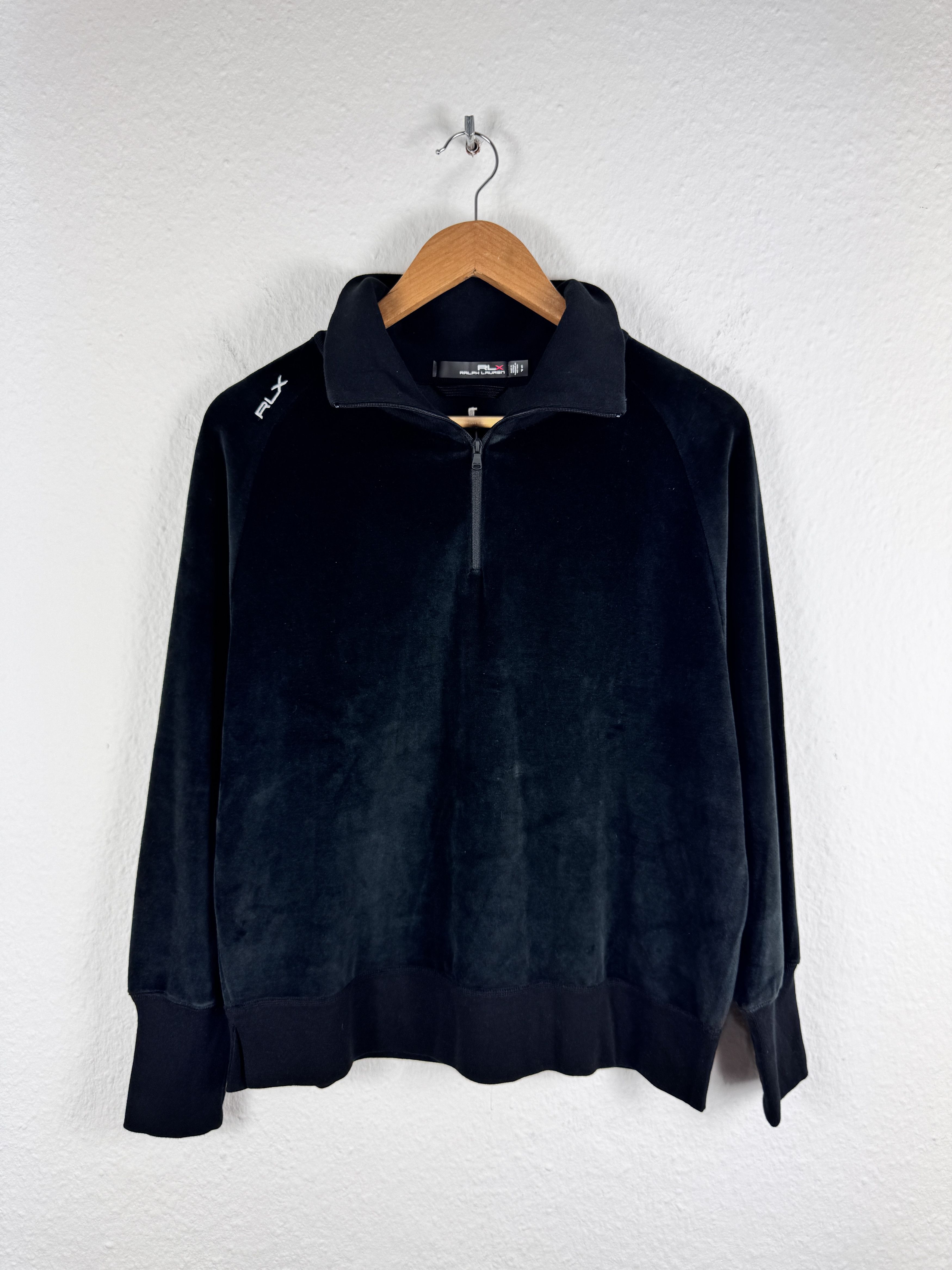 RLX Ralph Lauren Women`s RLX RALPH LAUREN VELOUR QUARTER ZIP PULLOVER SIZE S Size S / US 4 / IT 40 - 3 Thumbnail