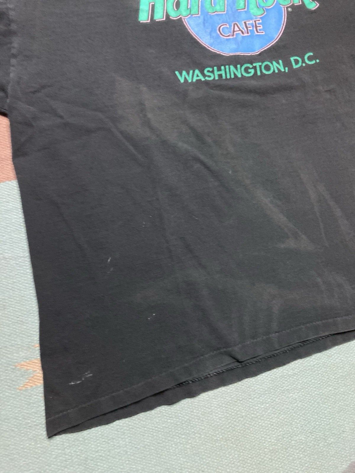 Hard Rock Cafe × Vintage t shirt Hard Rock Cafe Washington DC faded single stitch XL Size US XL / EU 56 / 4 - 2 Thumbnail