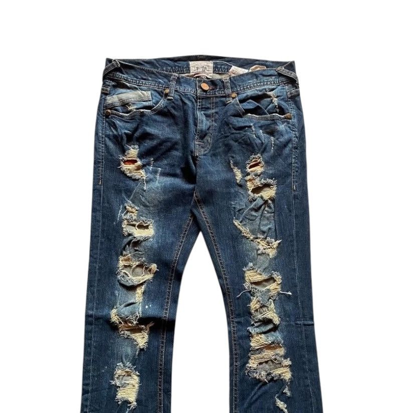 Beauty Beast Buckaroo Vintage Heavy-Distressed Denim Jeans Size US 35 - 2 Thumbnail
