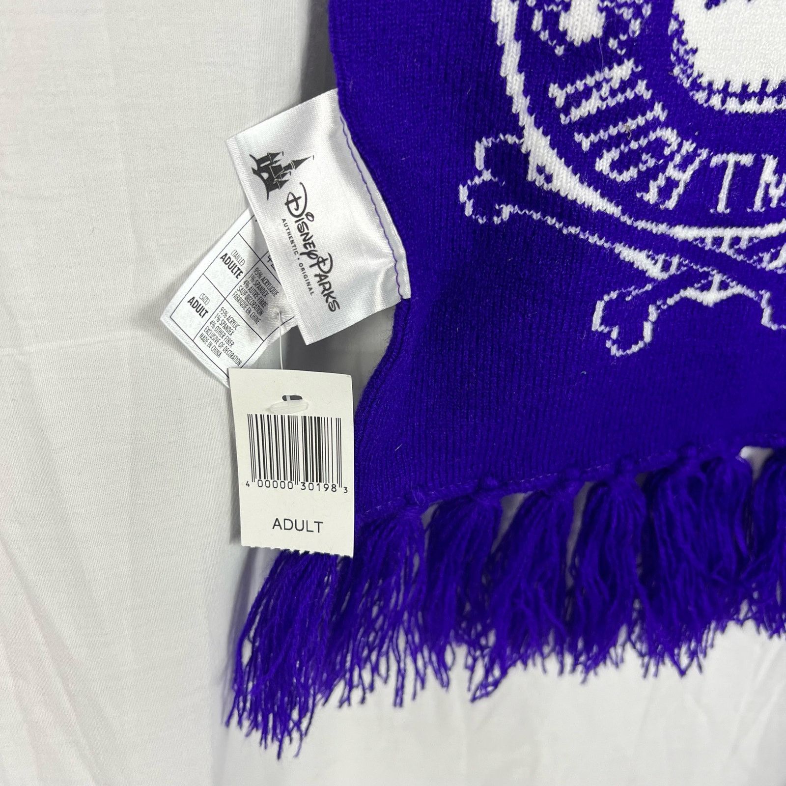 Disney Disney Nightmare Before XMAS Jack Skellington Fringed Scarf Size ONE SIZE - 3 Thumbnail