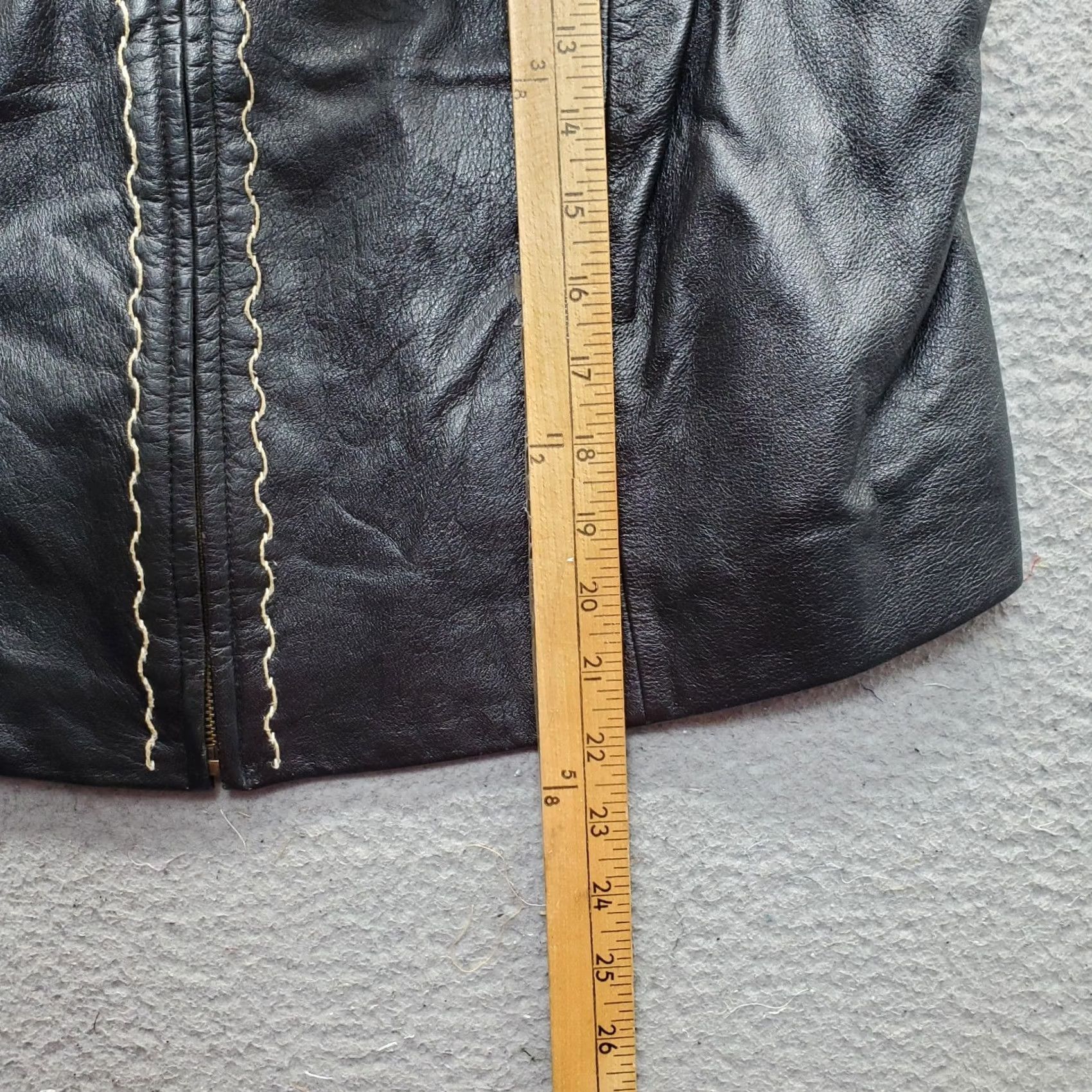 Vintage Susan Bristol Biker Vest - Womens Sleeve 1W Black Leather Casual Summer Size XS / US 0-2 / IT 36-38 - 4 Thumbnail