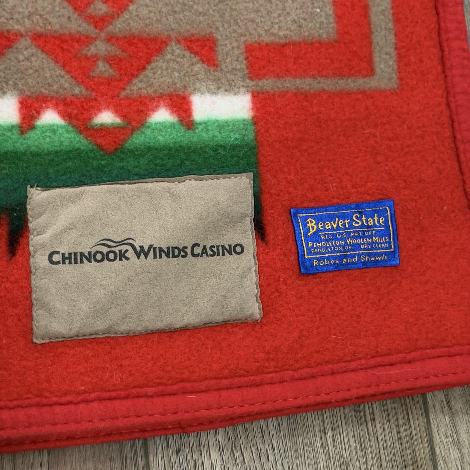 Pendleton Vintage Pendleton Chief Joseph Beaver State Wool Red Blanket Size ONE SIZE - 2 Thumbnail