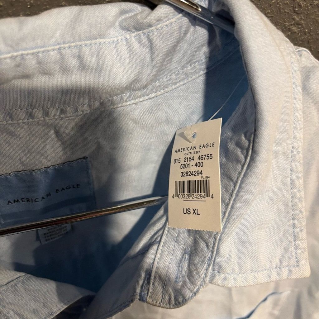 American Eagle Outfitters Men's American Eagle Short Sleeve Button Up Shirt Size US XL / EU 56 / 4 - 2 Thumbnail