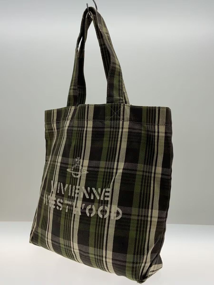 Vivienne Westwood Orb Logo Plaid Tote Bag Size ONE SIZE - 2 Thumbnail