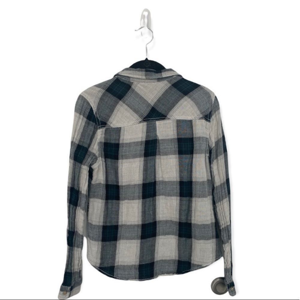 Other Maurices S Black White Plaid Flannel Button Down Shirt Soft Size S / US 4 / IT 40 - 2 Thumbnail