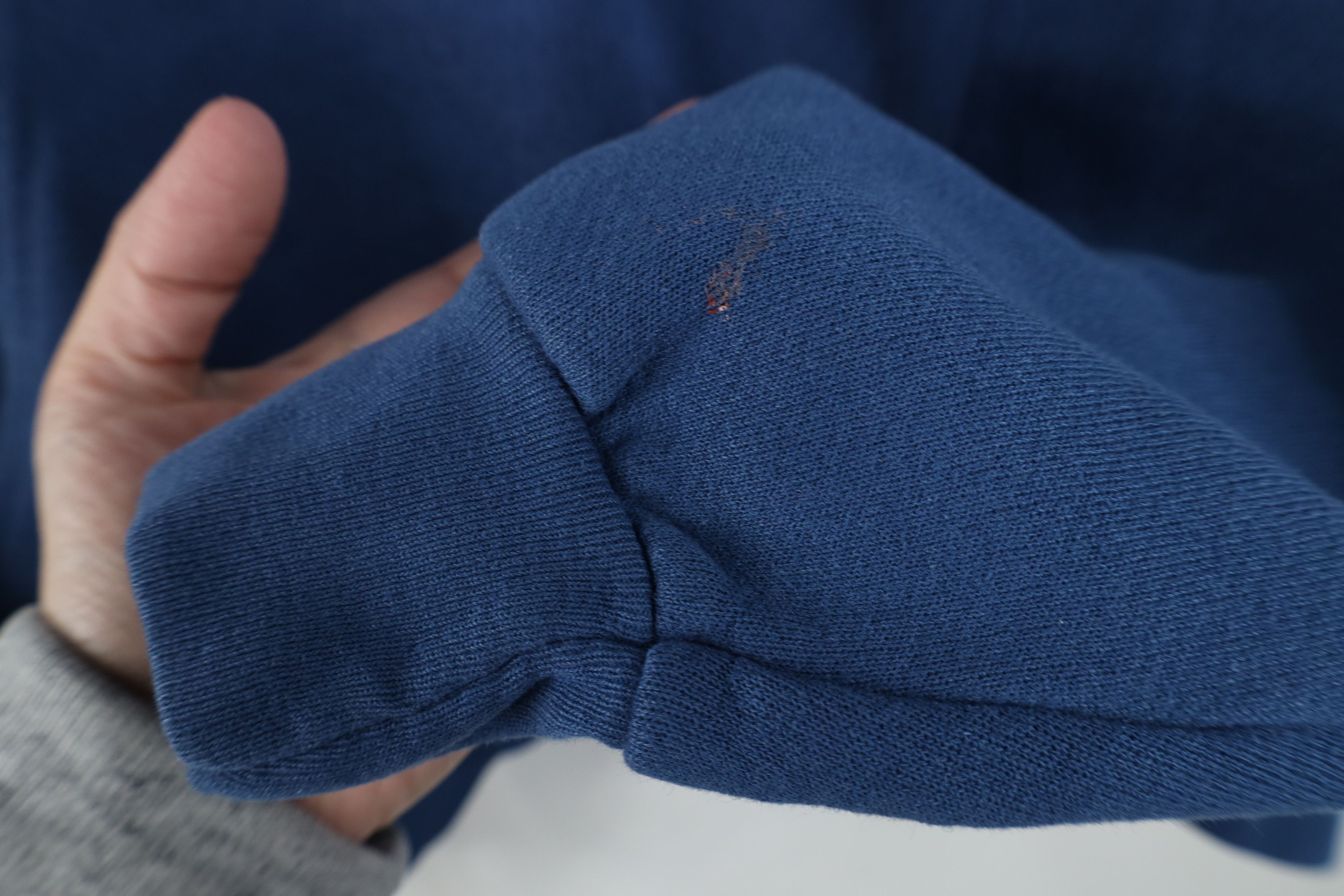 Vintage Vintage 90s Streetwear Blank Boxy Fit Hoodie Sweatshirt Blue Size L / US 10 / IT 46 - 10 Thumbnail