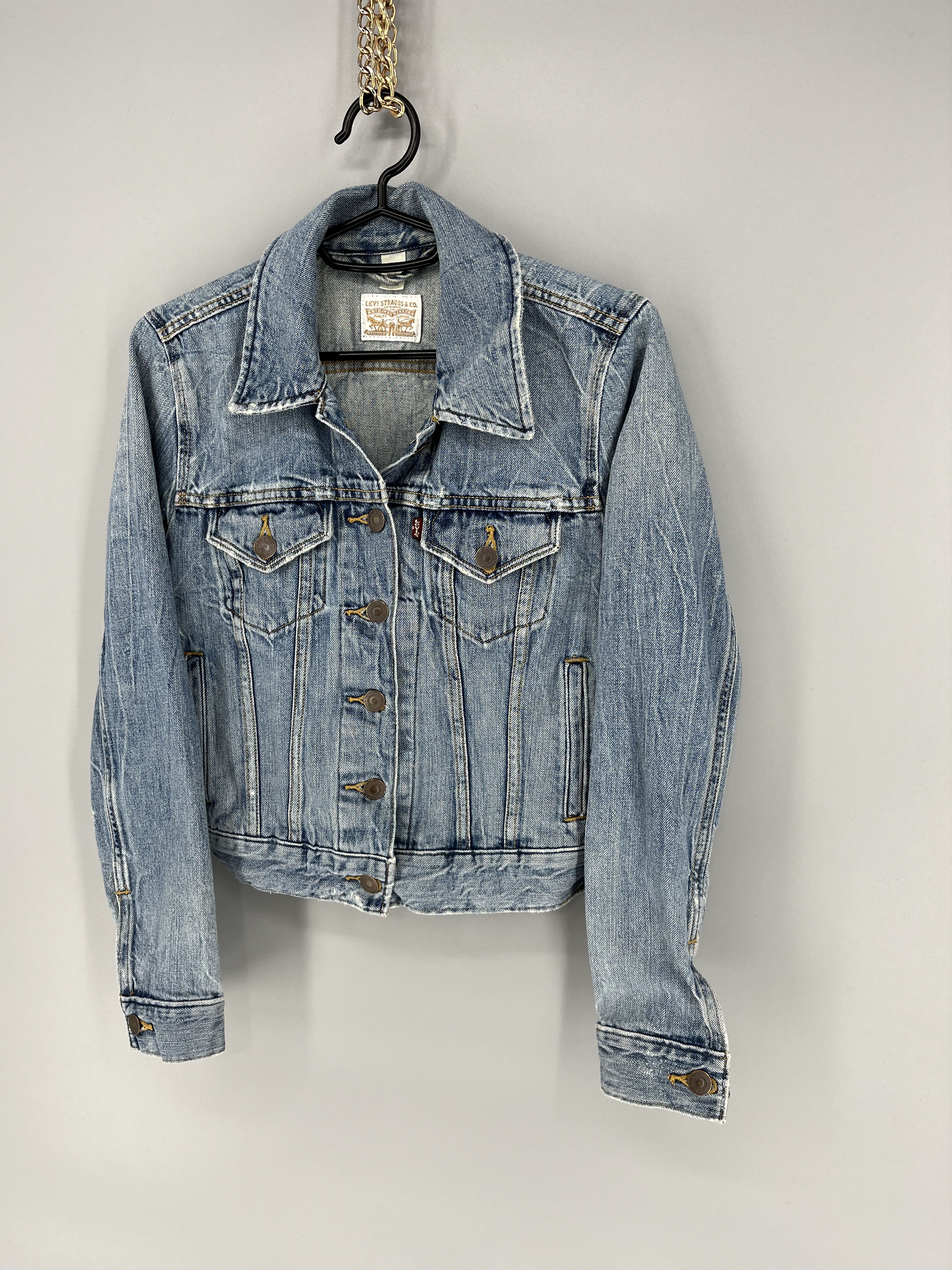 Levi's Womens Vintage Levis Denim Jeans Jacket 90s Retro Size XS Size XS / US 0-2 / IT 36-38 - 3 Thumbnail