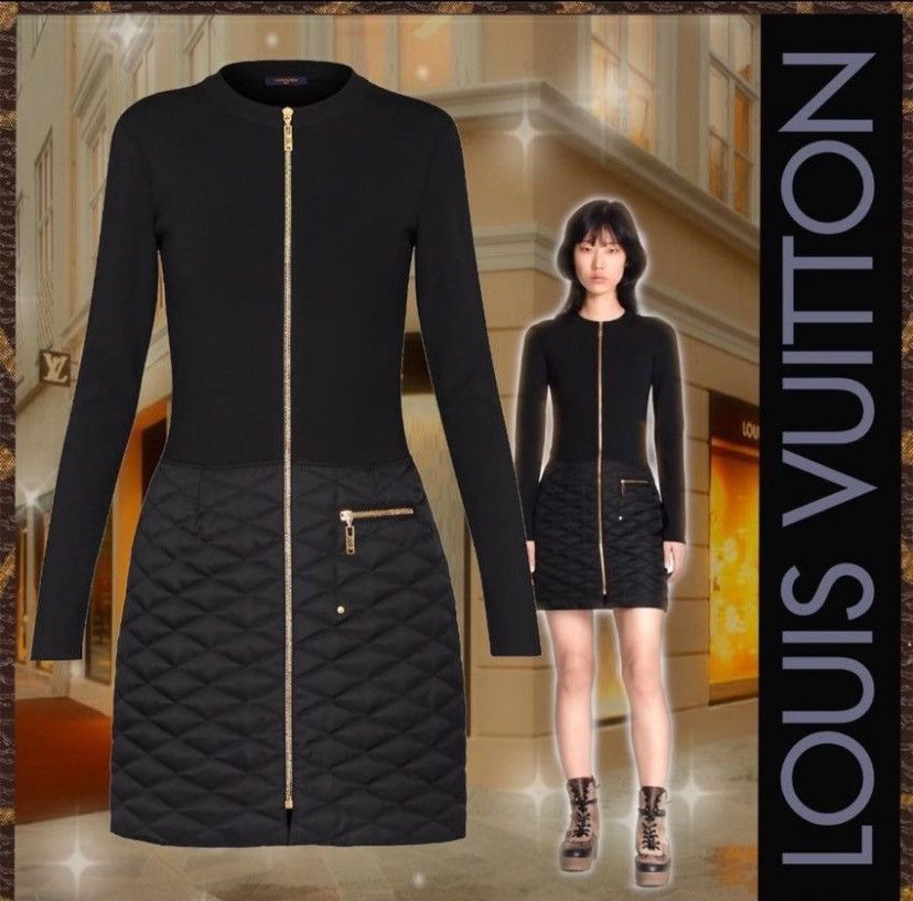Louis Vuitton Louis Vuitton Bi-Material Knit A-Line Dress Size XS / US 0-2 / IT 36-38 - 10 Thumbnail