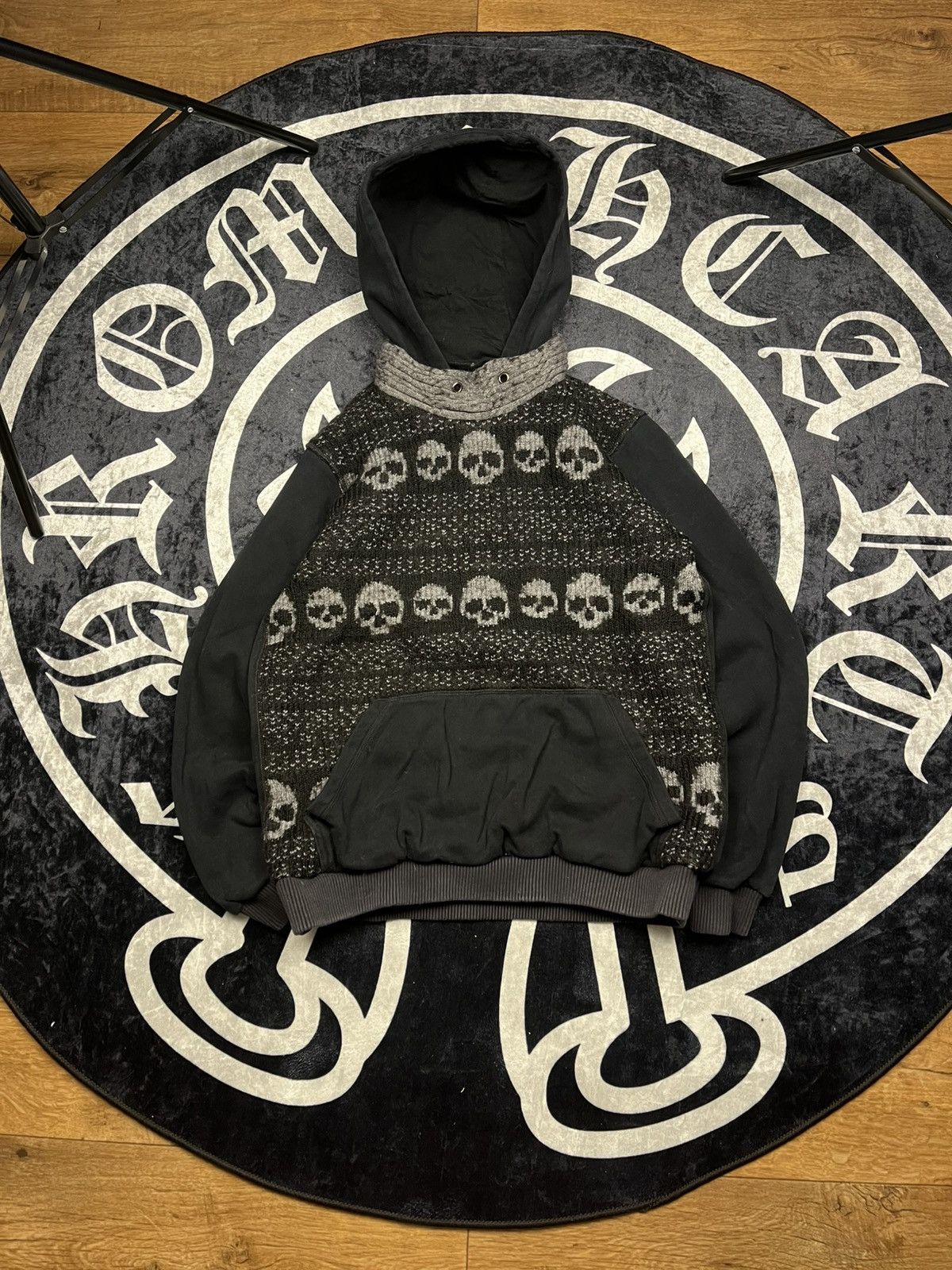 If Six Was Nine Rock Rebel LGB IfSixWasNine Hoodie Knit Sweater SkulL Size US L / EU 52-54 / 3 - 1 Thumbnail