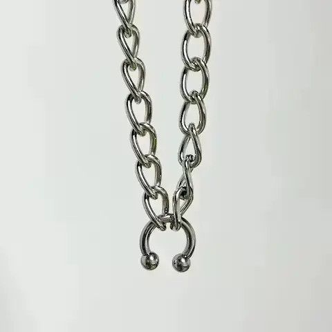 Jewelry Hip Hop C Shape Necklaces Size ONE SIZE - 2 Thumbnail