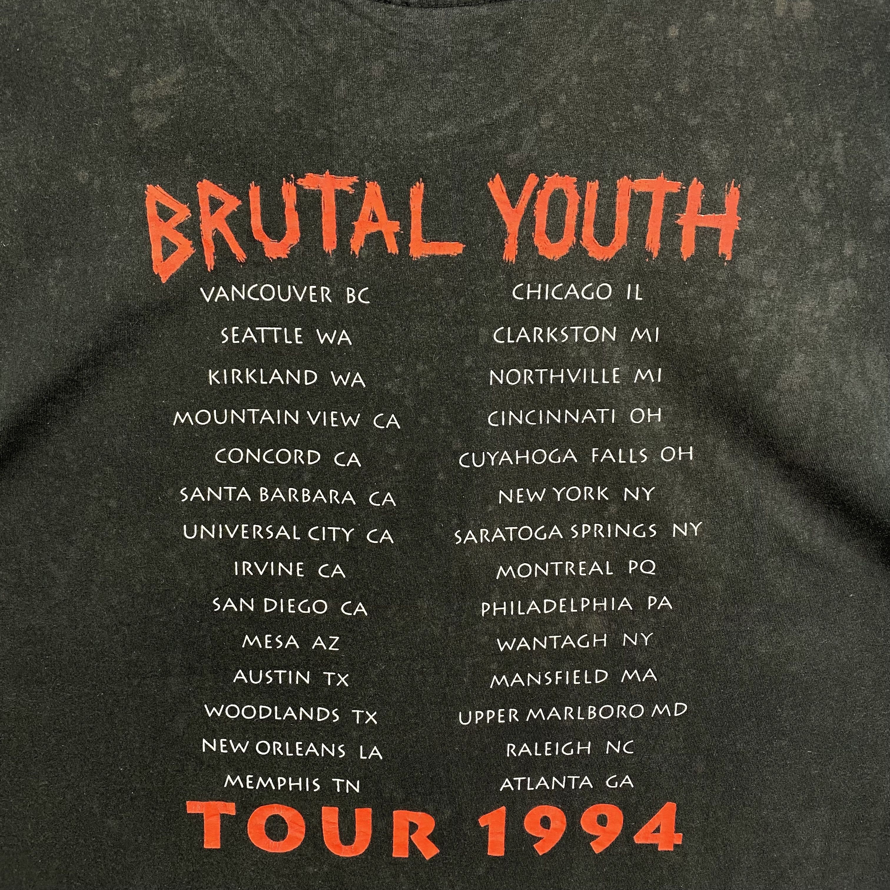 Band Tees × Vintage Vintage 90s Elvis Costello T-Shirt Brutal Youth Tour Tee Size US L / EU 52-54 / 3 - 4 Thumbnail