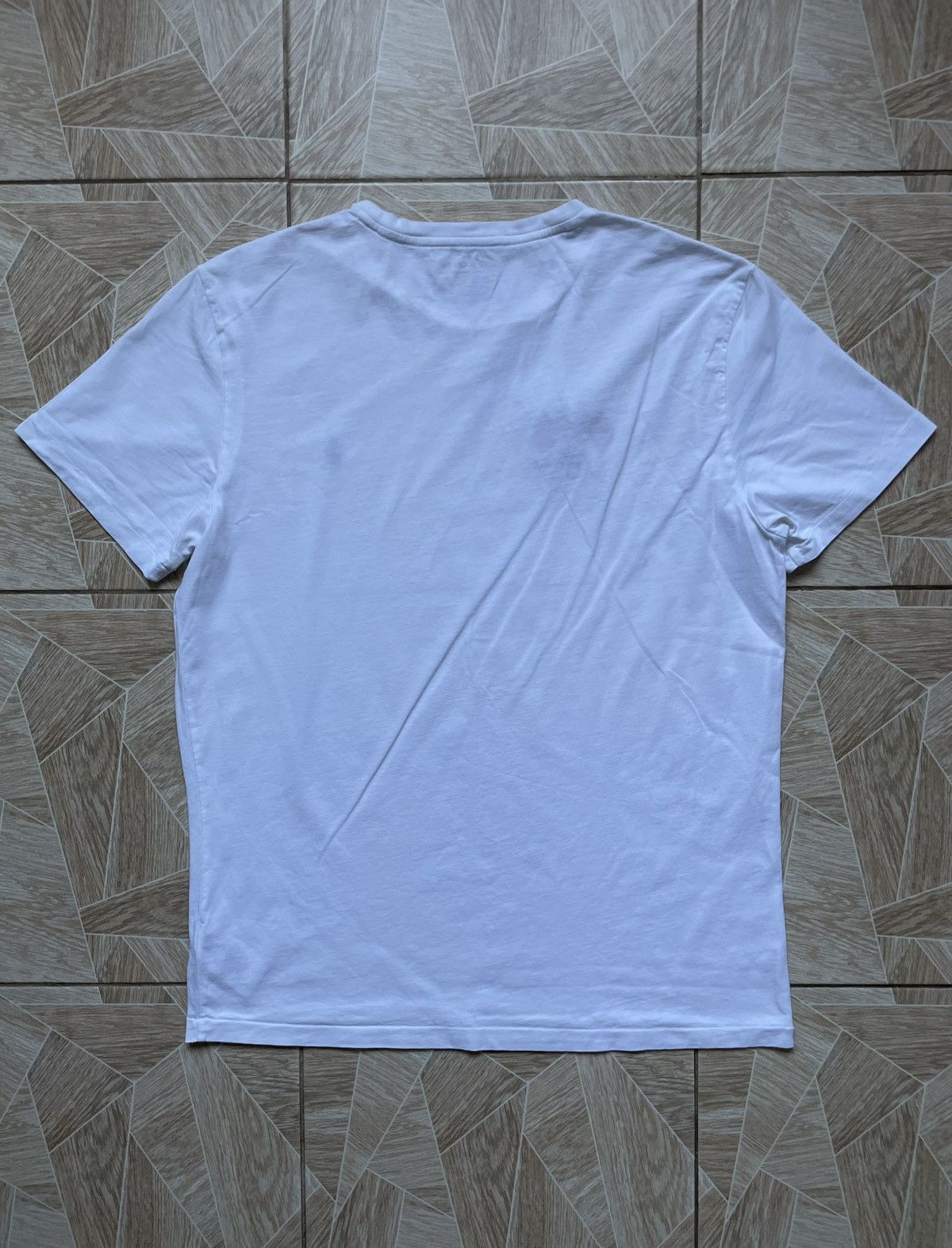 Designer Polo Ralph Lauren USA Flag Embroidered Logo Tee White L Men Size US L / EU 52-54 / 3 - 5 Thumbnail