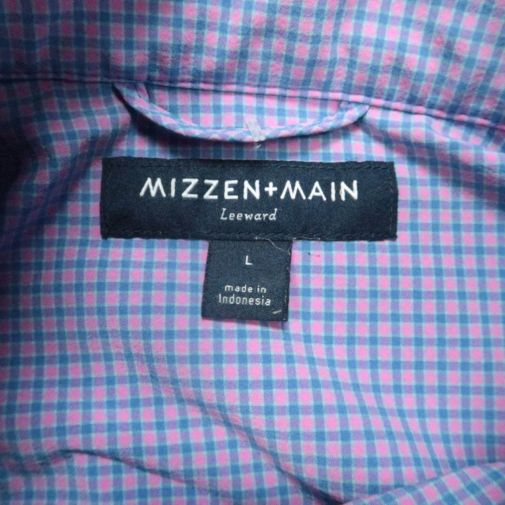 Mizzen+Main Mizzen+Main Pullover Mens L Purple Blue Gingham 1/4 Zip Mock Neck Long Sleeve Casual Workwear Business Travel Knit Breathable All Seasons Size US L / EU 52-54 / 3 - 3 Thumbnail