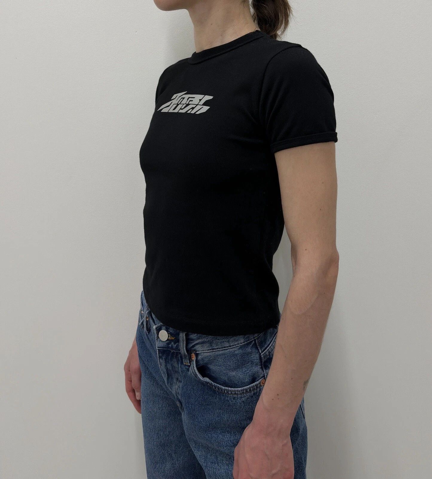 Ambush Design AMBUSH Womens Cotton Tee T-shirt Top Black Logo Size XS / US 0-2 / IT 36-38 - 3 Thumbnail