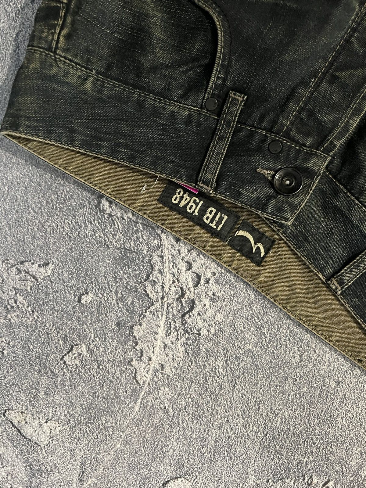 Japanese Brand Japanese Distressed Patina Dark Avan Style Denim Slim Size US 32 / EU 48 - 4 Thumbnail