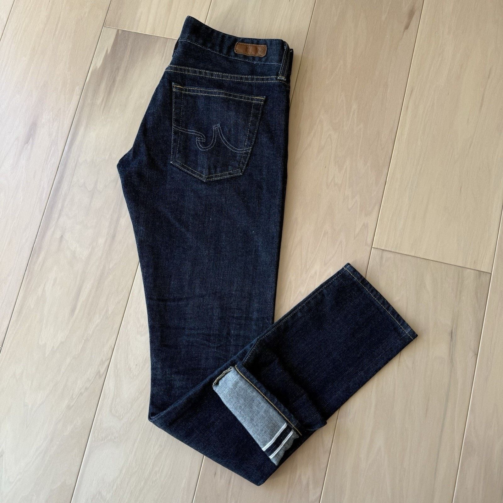 AG Adriano Goldschmied Adriano Goldschmied Selvedge Jeans Women's 30 Blue Dark Wash Size 30" / US 8 / IT 44 - 9 Thumbnail