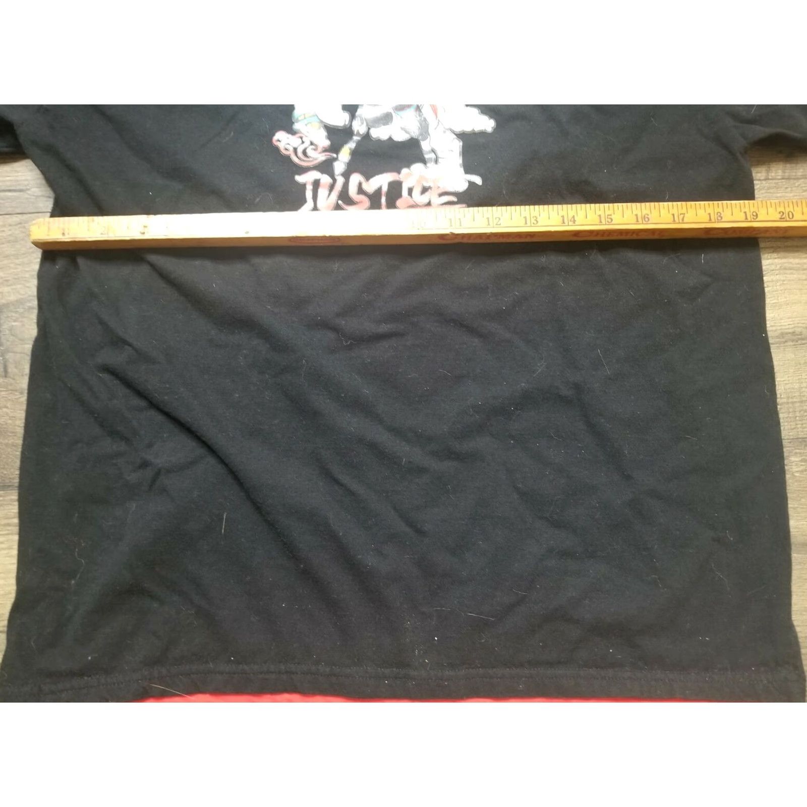 Vintage Optima Mens T-Shirt 3XL Upright Justice Chinese Characters Double Sided Black Short Sleeve Big 3X Slim Fit T-Shirt Mens Size US XXL / EU 58 / 5 - 2 Thumbnail