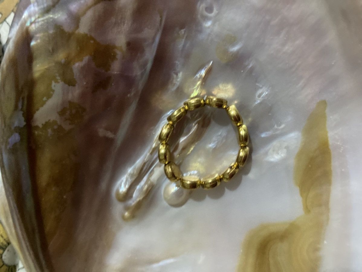 Other Yellow gold coloured circular beaded ring Size ONE SIZE - 2 Thumbnail