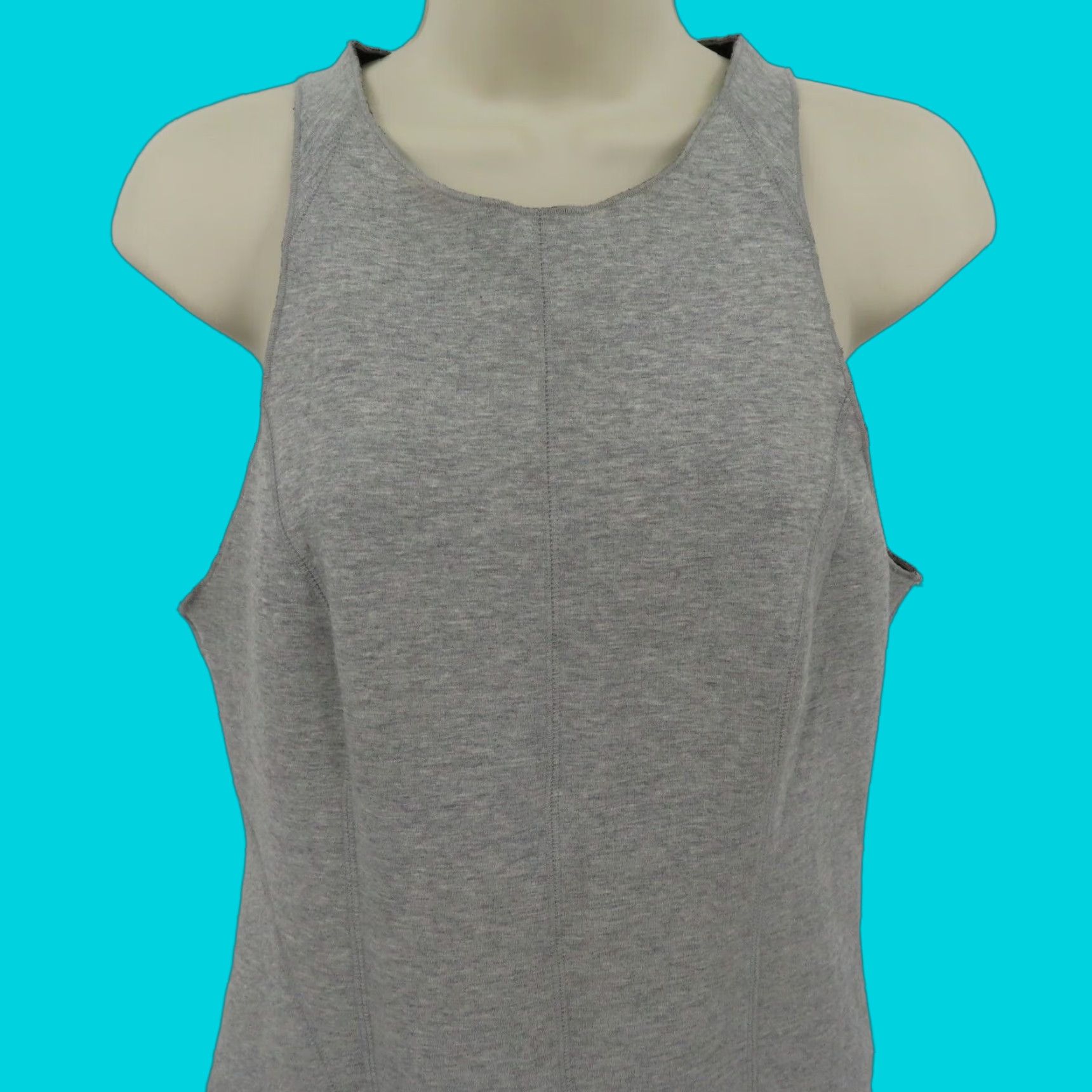Vintage Derek Lam 10 Crosby Womens Dress Gray Scuba Sleeveless Asymmetrical Fit Flare 4 Size S / US 4 / IT 40 - 1 Thumbnail
