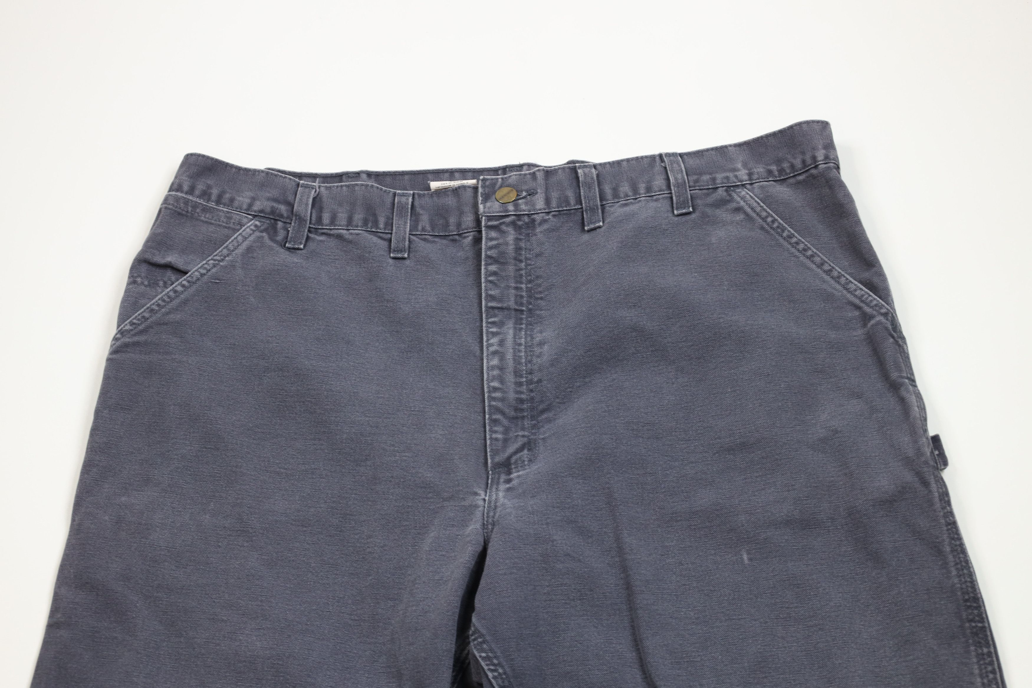 Carhartt × Vintage Vintage Y2K Carhartt Wide Leg Dungaree Pants Petrol Blue Size US 44 / EU 60 - 2 Thumbnail