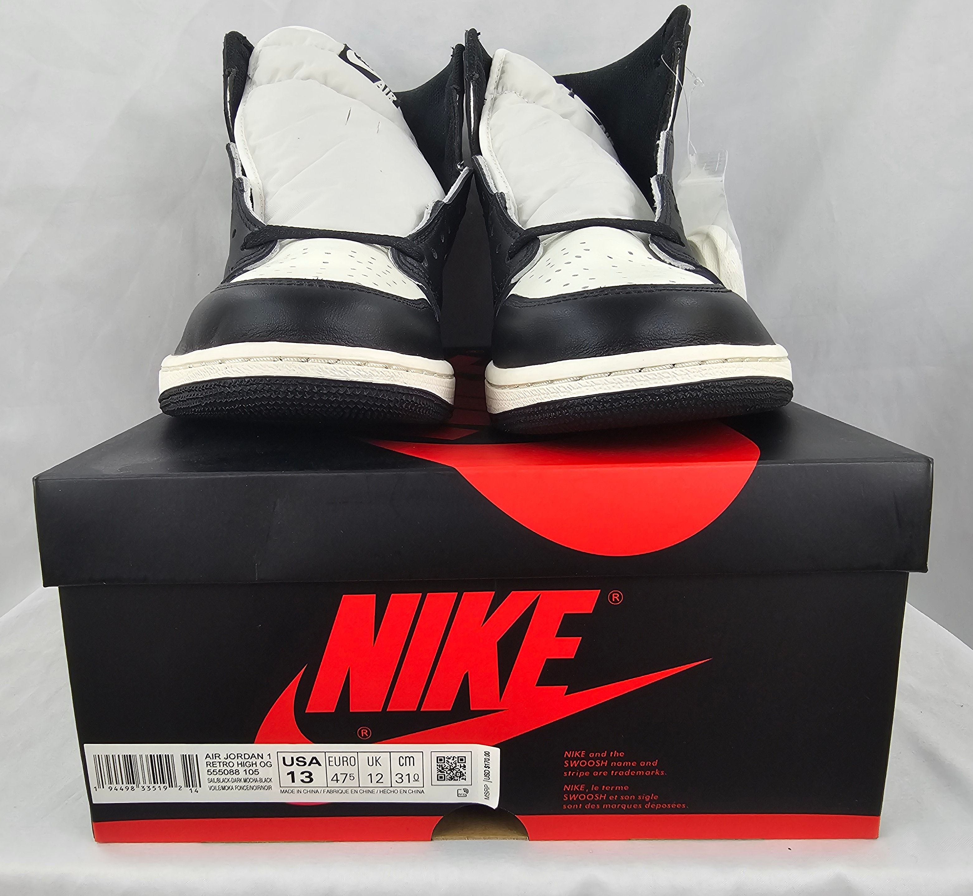 Jordache Nike Jordan 1 Retro OG High Dark Mocha Brown Men's Size 13 Size US 13 / EU 46 - 8 Thumbnail