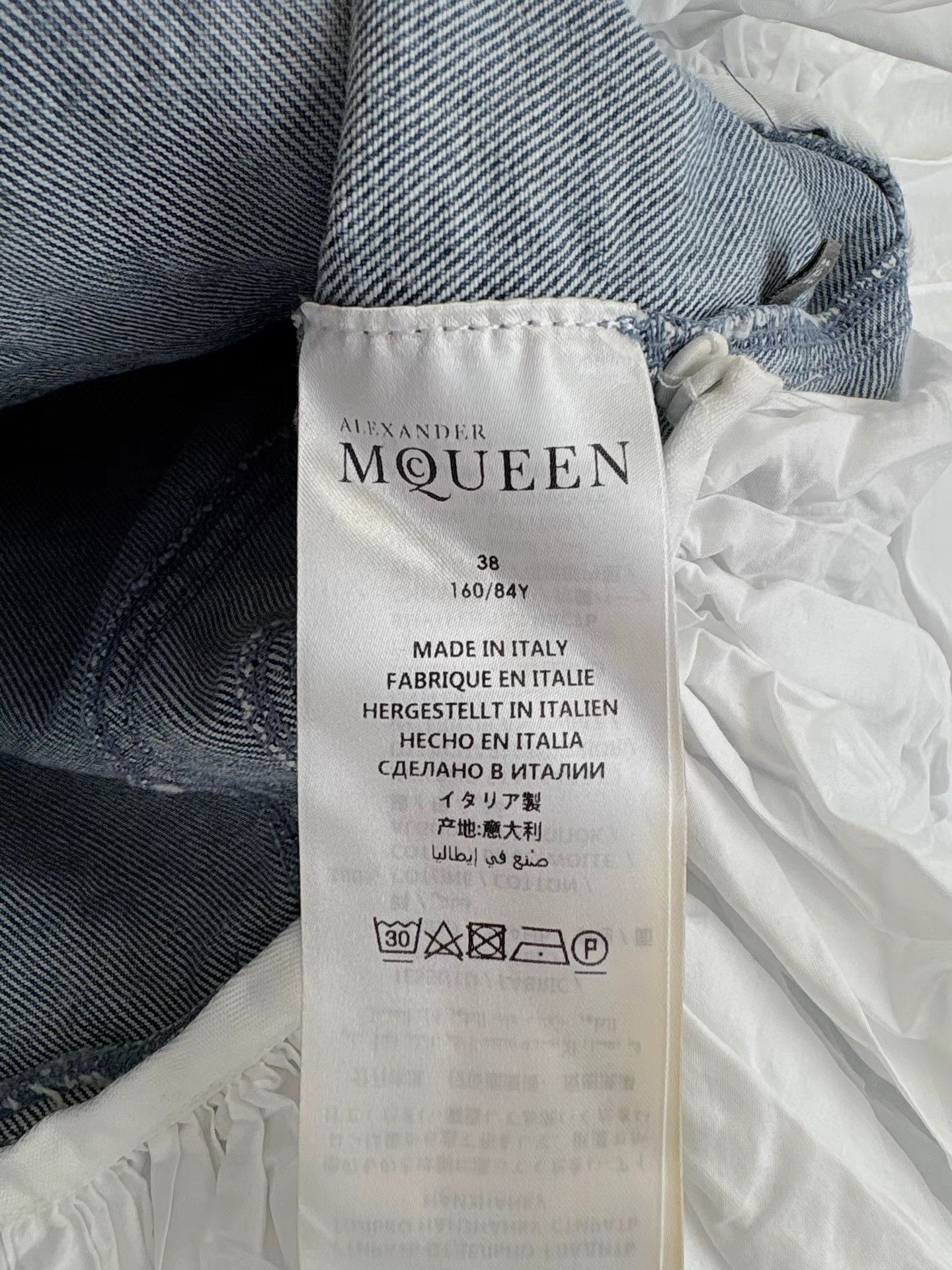 Alexander McQueen ALEXANDER MCQUEEN Washed Blue Denim Jacket K1 Size XS / US 0-2 / IT 36-38 - 5 Thumbnail