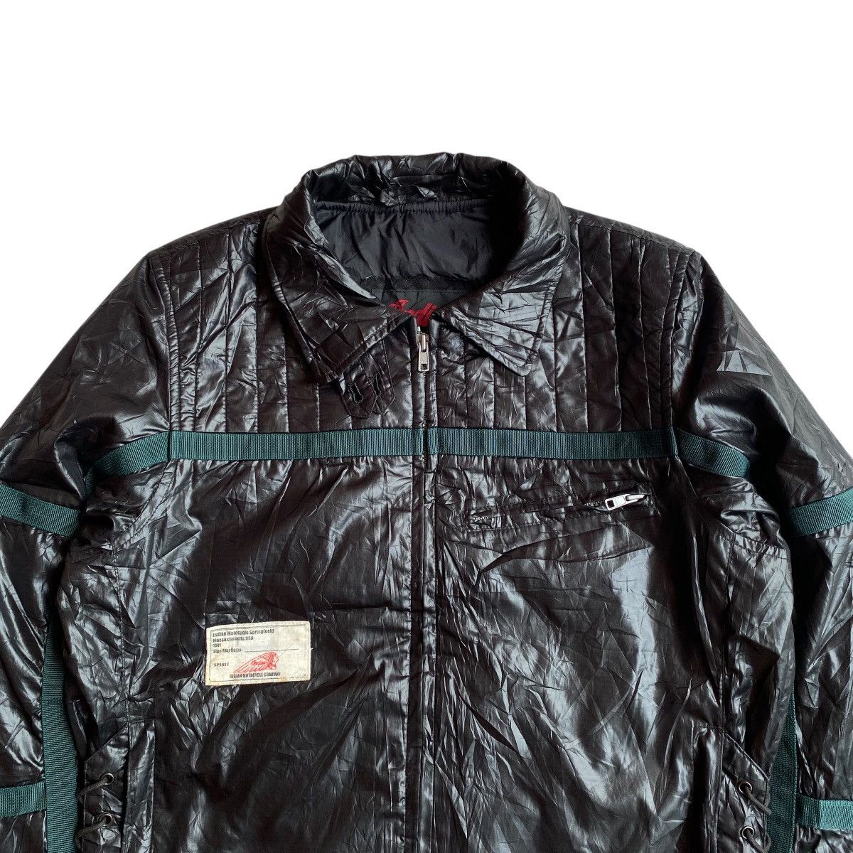 If Six Was Nine × Indian Motorcycle × Le Grande Bleu (L.G.B.) Indian Motocycle Nylon Bondage Jacket Size US L / EU 52-54 / 3 - 3 Thumbnail
