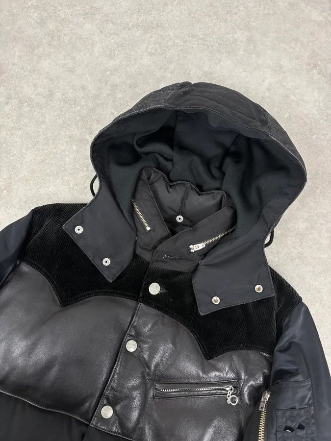 Comme des Garcons AW2013 Comme des Garçons Ganryu Black Leather Hooded Puffer Nylon Jacket Size US S / EU 44-46 / 1 - 7 Thumbnail