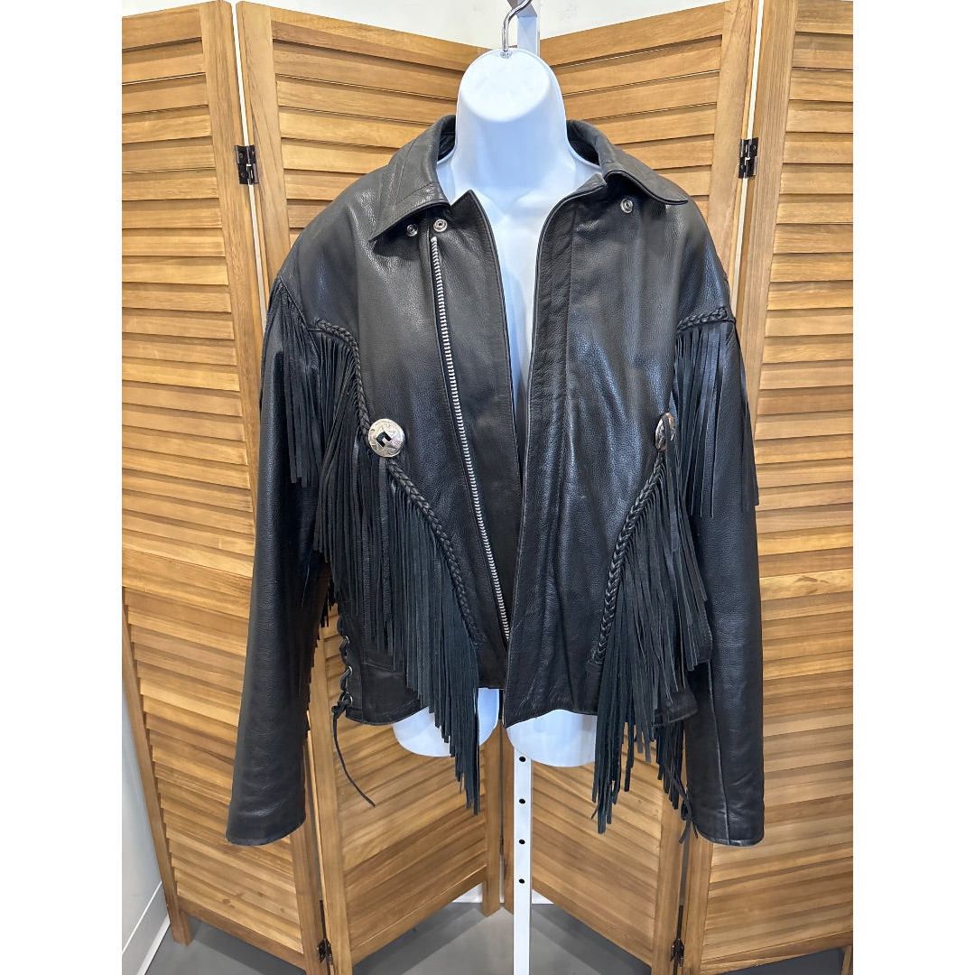 Leather Gallery Jacket Black Large