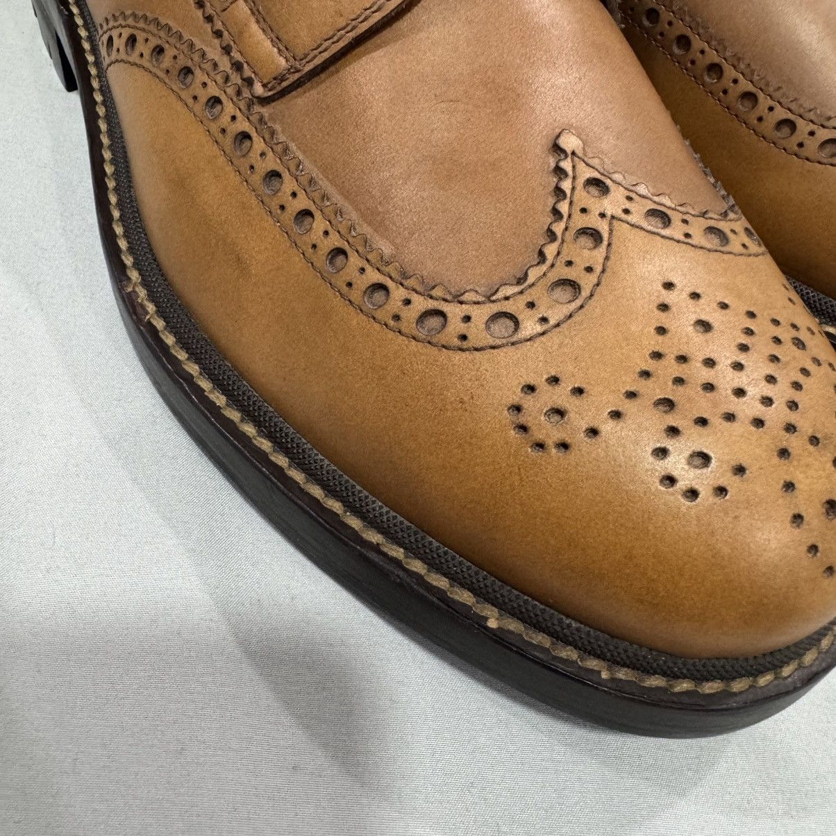 Brunello Cucinelli Brunello Cucinelli Wingtip Brogue Leather Shoes – Brown 🔥 Size US 10.5 / EU 43-44 - 13 Thumbnail