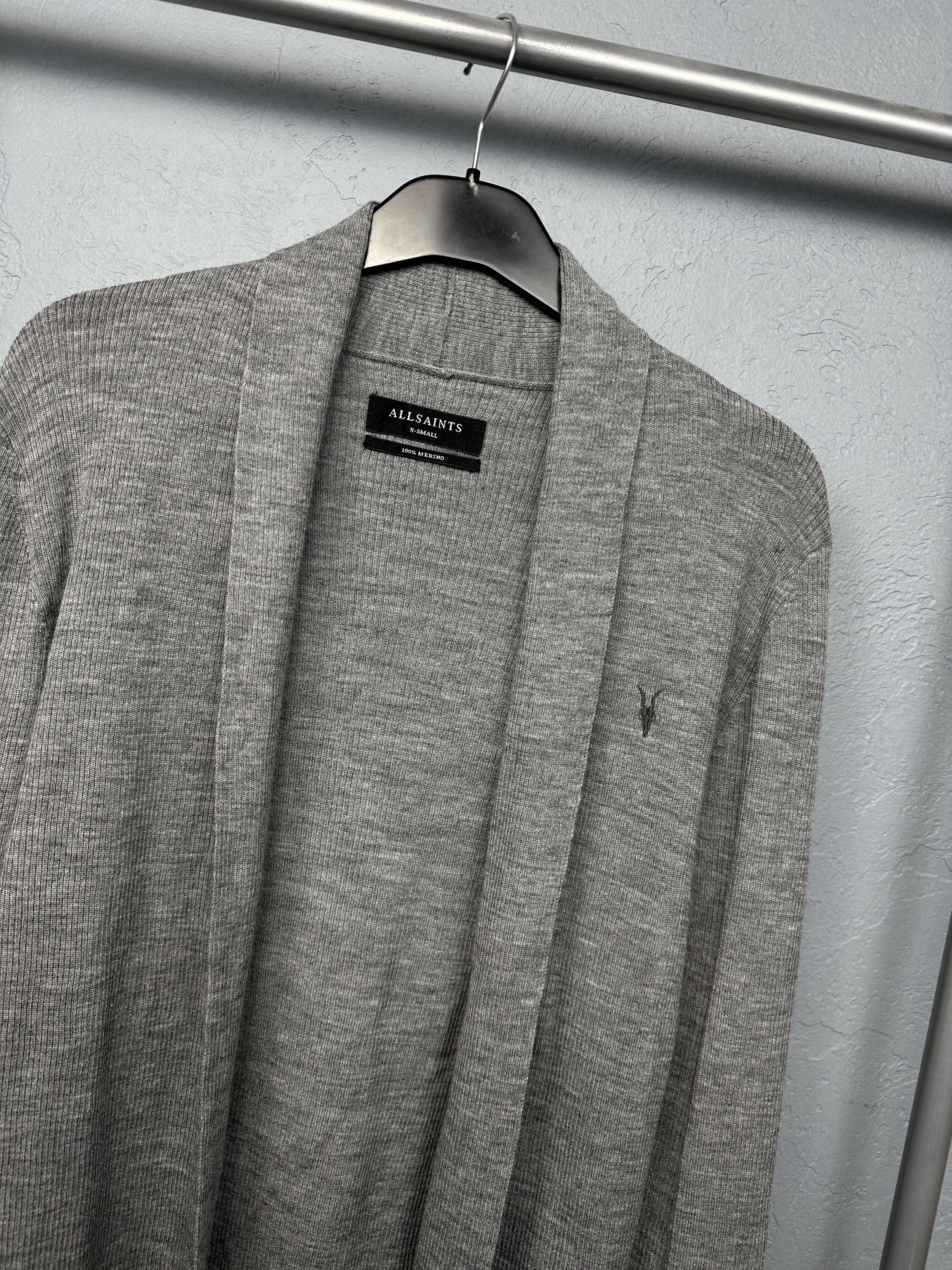 Allsaints Allsaints Mens Mode Merino Wool Open Cardigan Sweater Size US XS / EU 42 / 0 - 2 Thumbnail