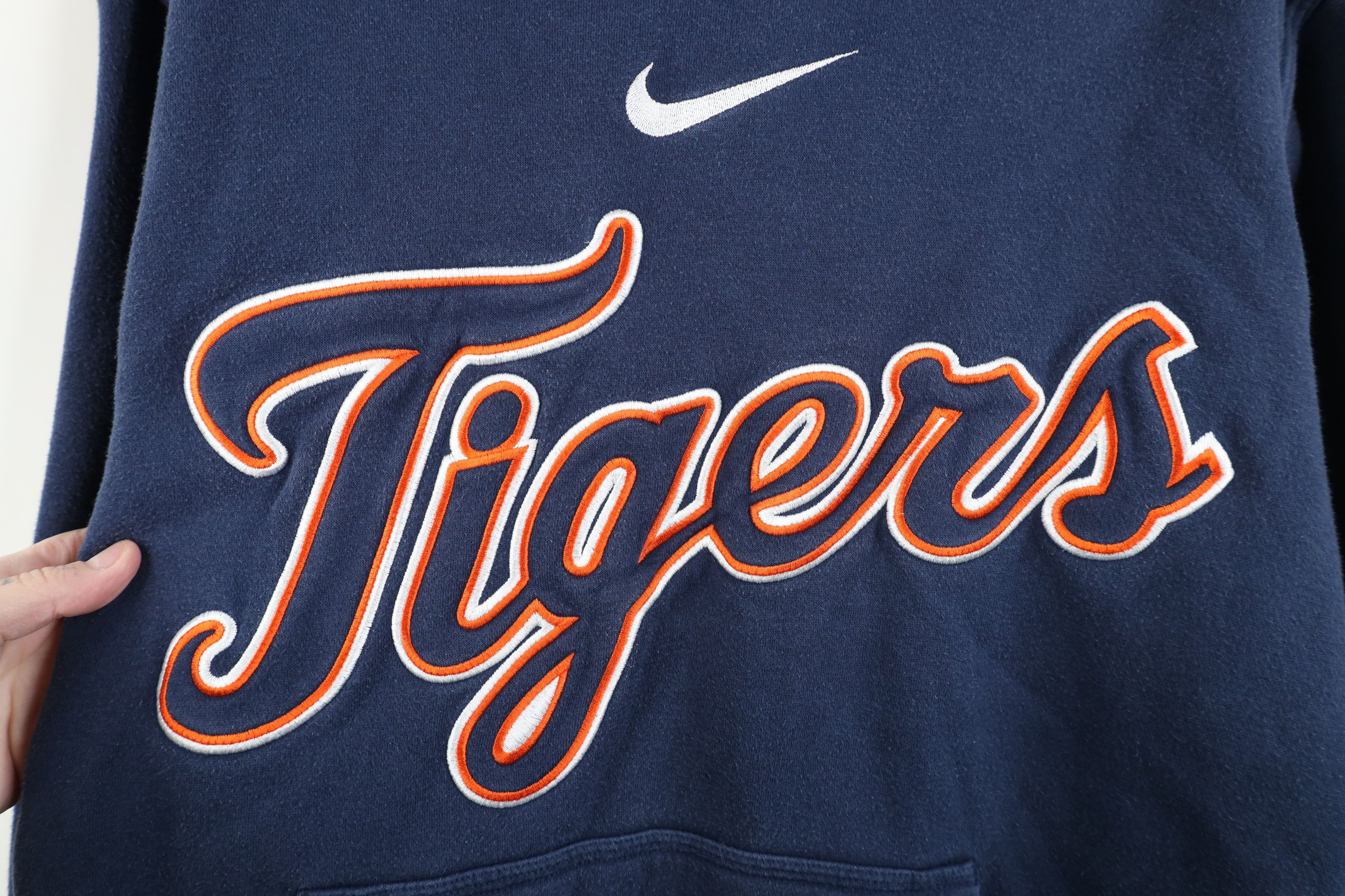 Nike Vintage Nike Swoosh Detroit Tigers Baseball Hoodie Blue Size US M / EU 48-50 / 2 - 4 Thumbnail
