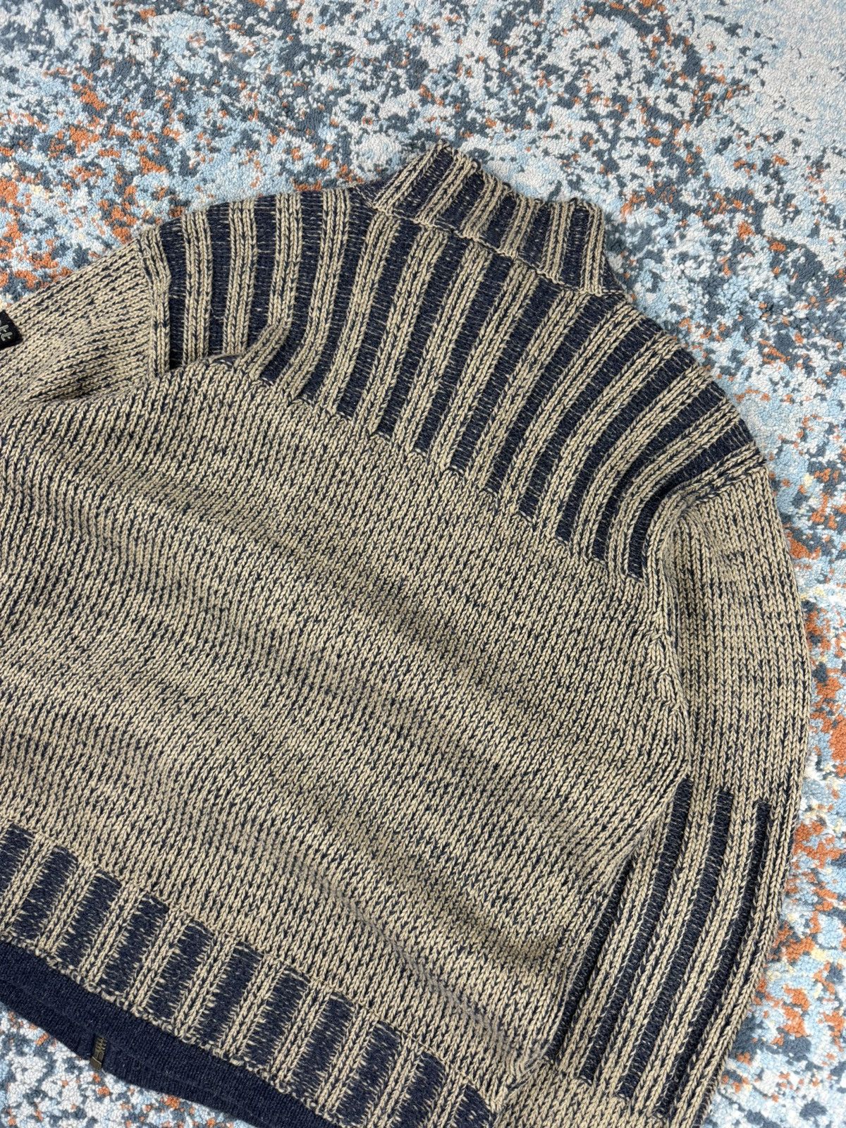 Schott × Vintage Vintage 90s Schott NYC military gear heavy zip knit sweater Size US L / EU 52-54 / 3 - 6 Thumbnail