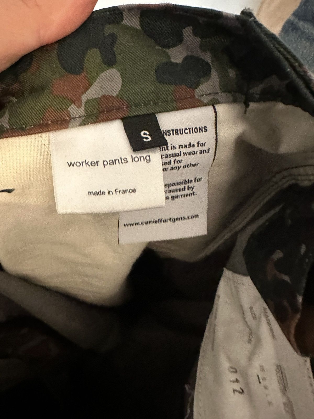 パンツ CAMIEL FORTGENS Worker pants cotton camo Camiel Fortgens Cotton Worker Pants - Camo | Garmentory