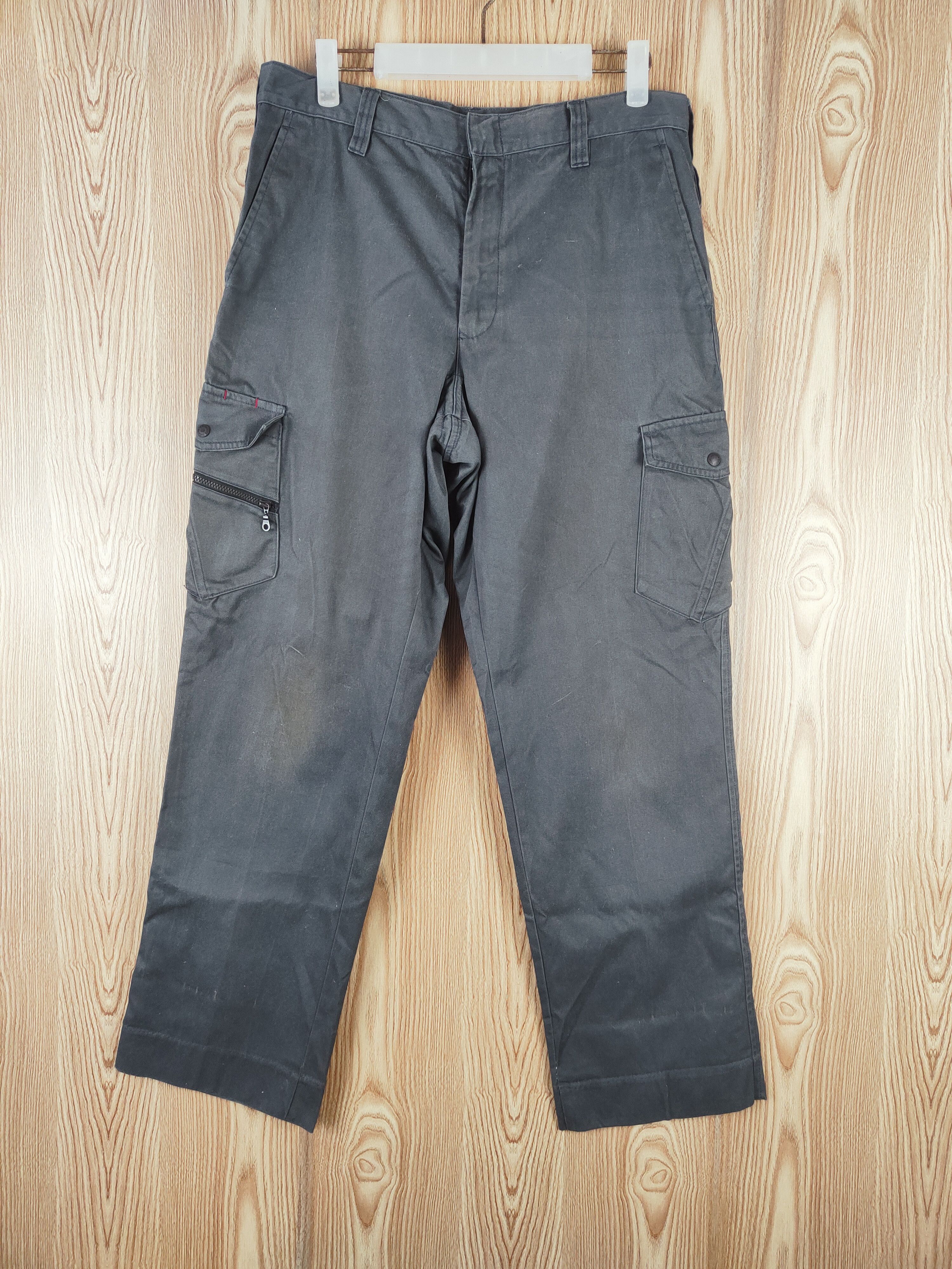 Japanese Brand × Vintage Vintage W.Impact Dark Gray Multi Tactical pocket Cargo Pants Size US 33 - 1 Thumbnail