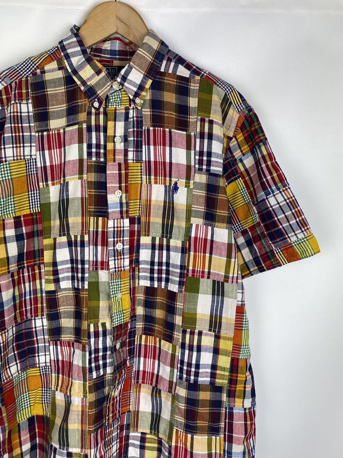 Polo Ralph Lauren Polo by Ralph Lauren VTG patchwork S/S button up shirt Size US L / EU 52-54 / 3 - 5 Thumbnail