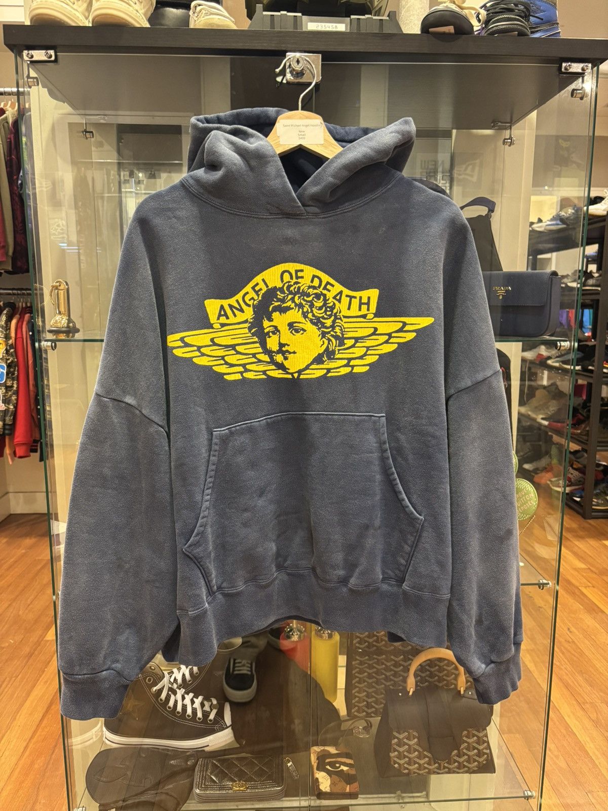 トップス SAINT MICHAEL HOODIE ANGEL NAVY L Saint-Michael-Angel-Hoodie---