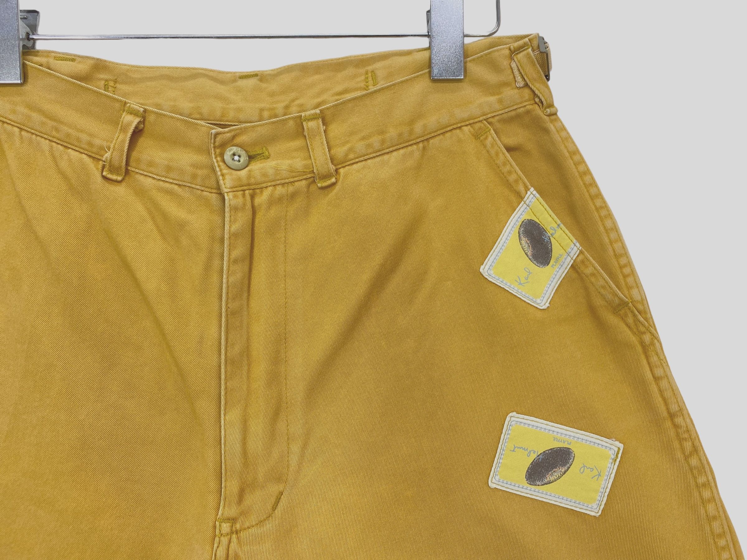 Karl Helmut Karl Helmut Patchwork Yellow Pants ColorBlock Workwear Style Size US 27 - 13 Thumbnail