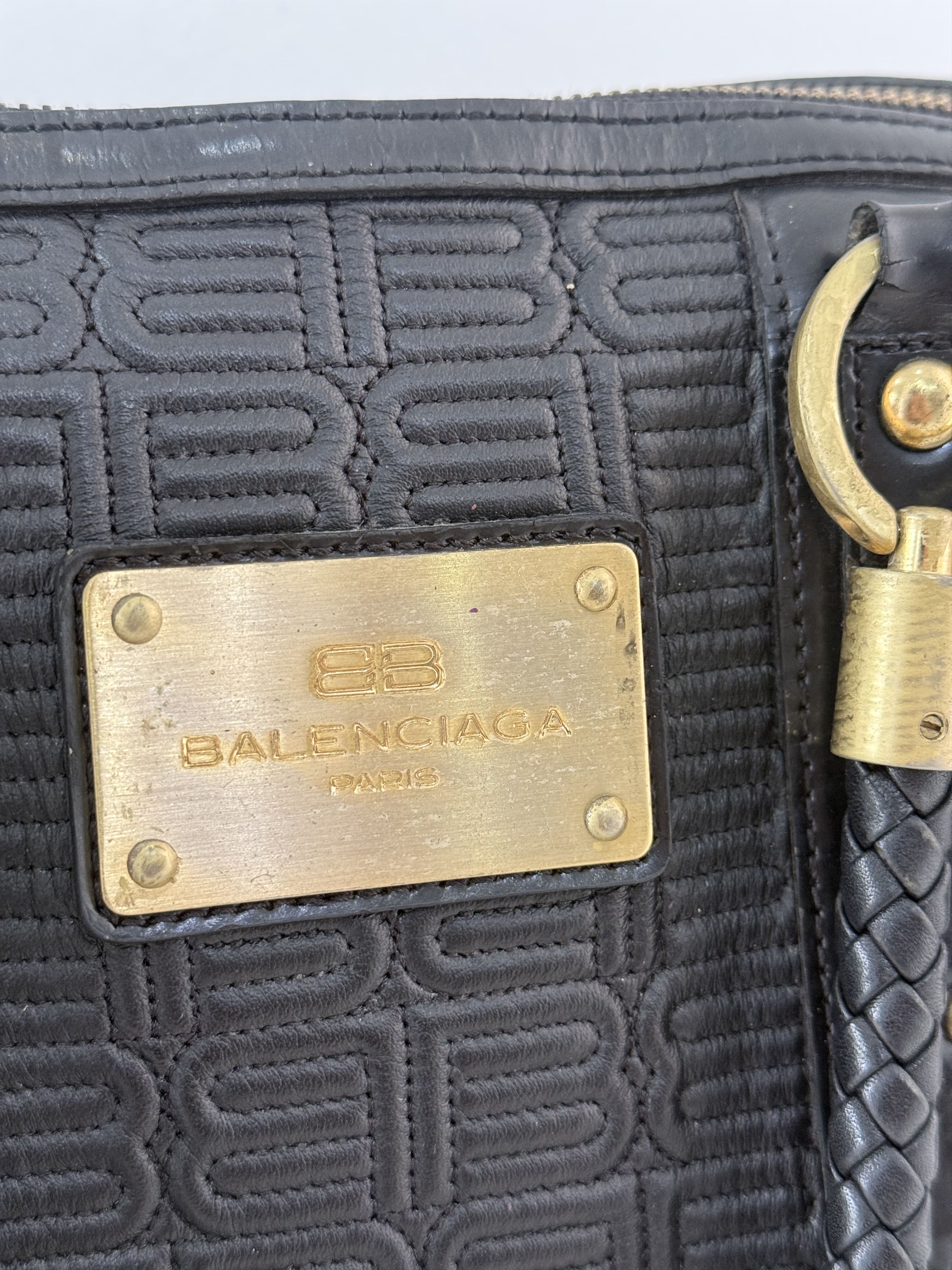 Balenciaga Balenciaga - Vintage Mini Leather Quilted Boston Bag Size ONE SIZE - 4 Thumbnail
