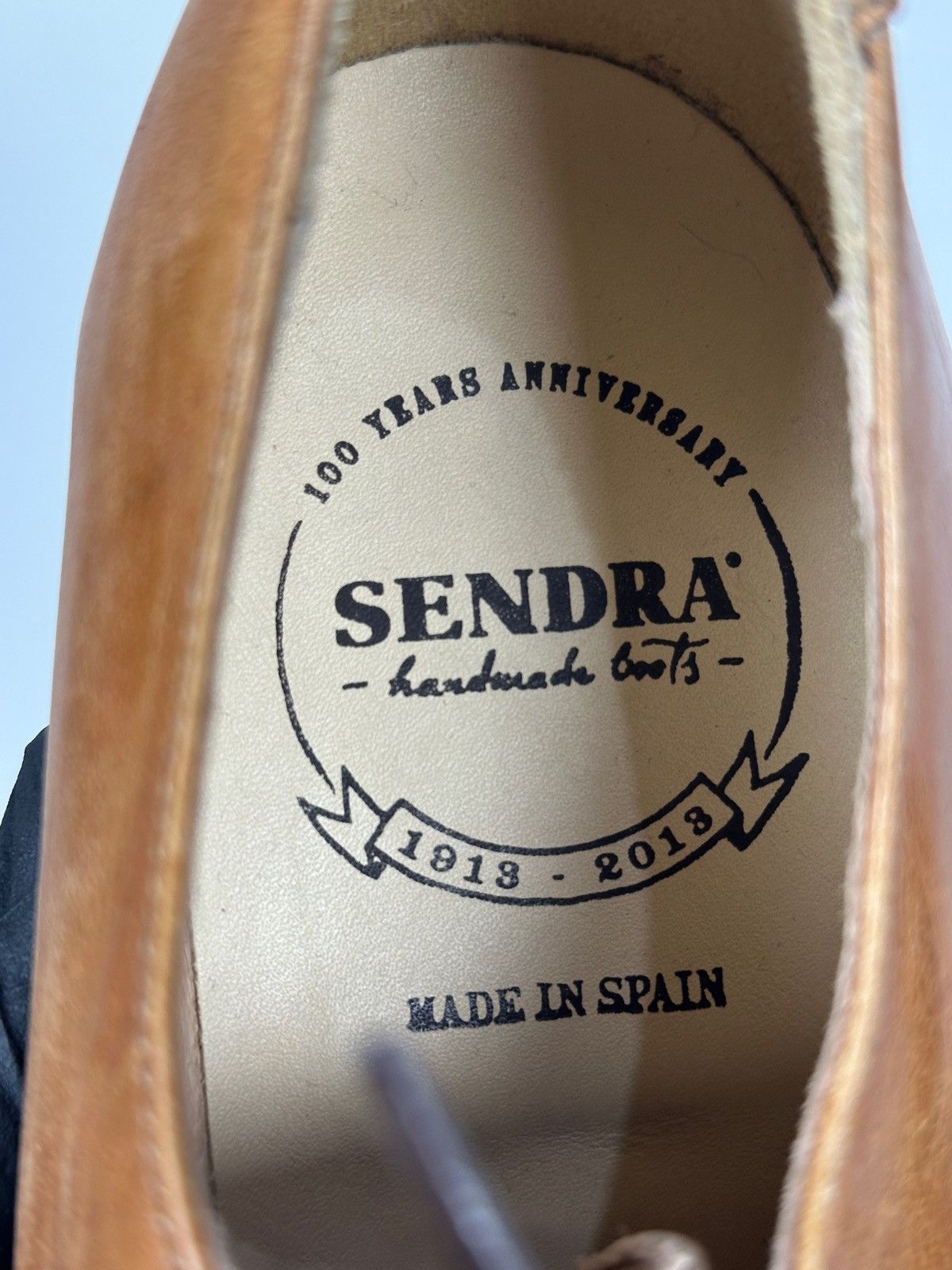 Sendra 7650 Sendra Brown Leather Embroidered Western Derby Shoes Size US 7 / EU 40 - 23 Thumbnail
