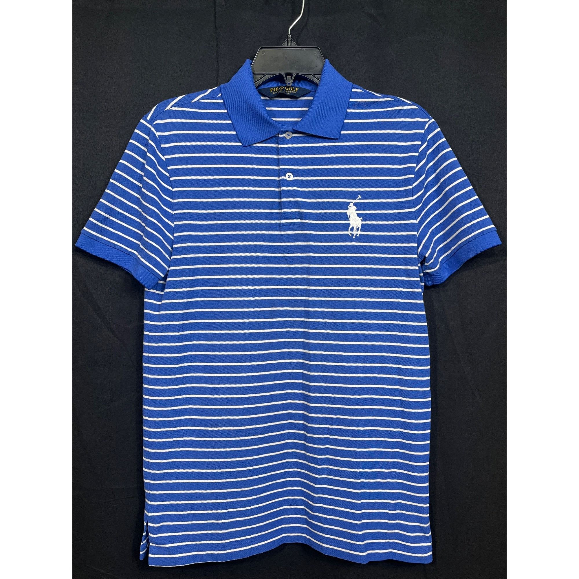 Polo Golf Ralph Lauren SKU 7568 Blue and White Striped Perfo
