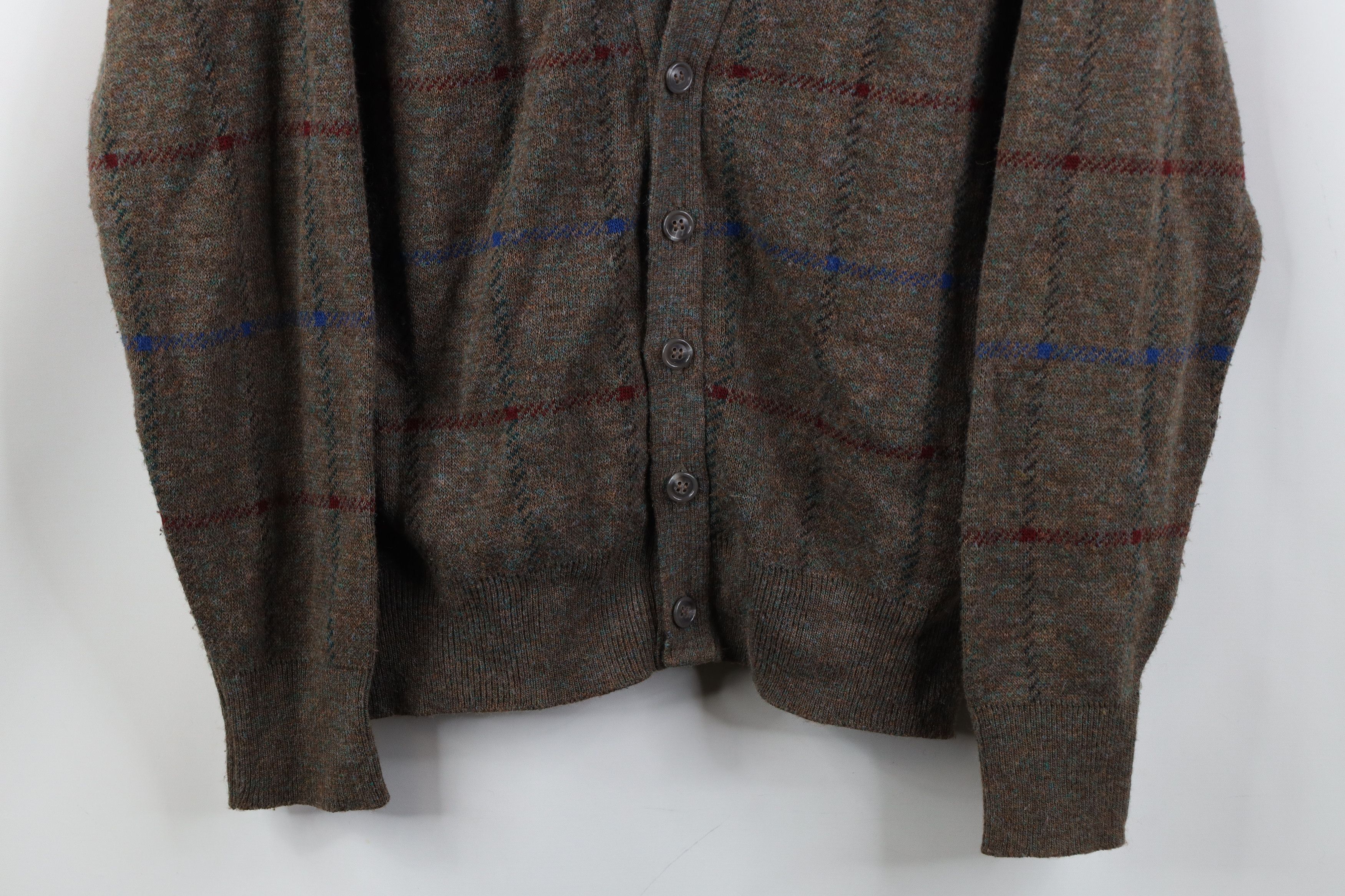 Vintage Vintage 70s Streetwear Knit Cardigan Sweater Plaid USA Size US M / EU 48-50 / 2 - 3 Thumbnail