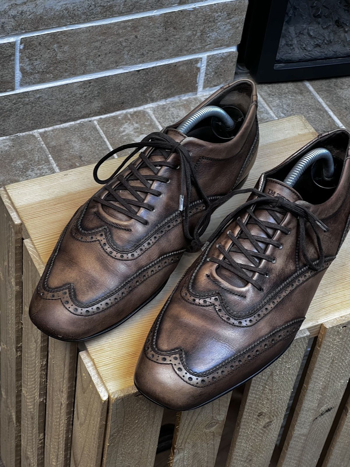 J.M. Weston J.M. Weston Modele Protege Brown Leather Trainers Shoes Size US 8.5 / EU 41-42 - 6 Thumbnail