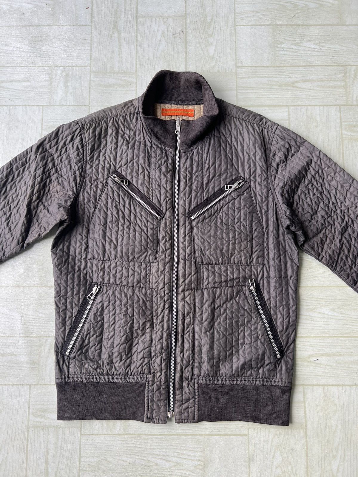 Issey Miyake OG Issey Miyake Men Bondage Zipper Pocket Quilted Bomber Jkt Size US M / EU 48-50 / 2 - 2 Thumbnail