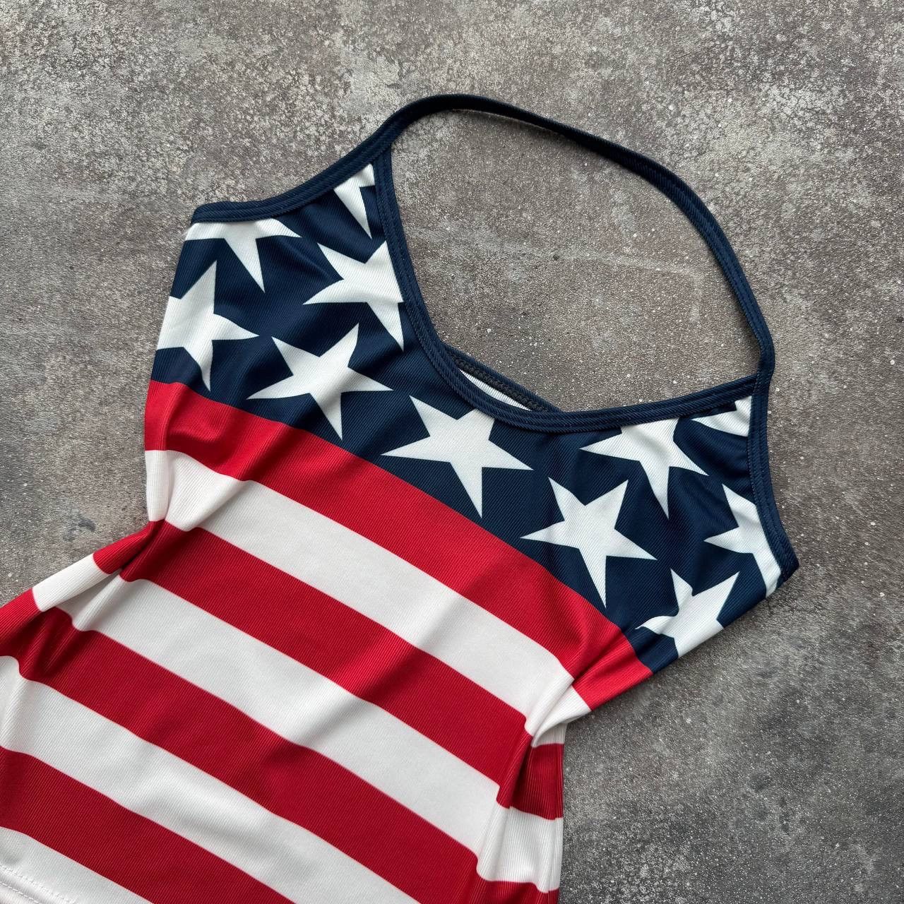 20471120 × Vintage US Flag Super Sexy Y2K Glamour Rave Opium Vintage Tank Top Size S / US 4 / IT 40 - 1 Thumbnail